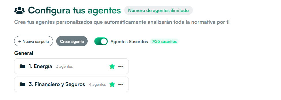 Subscribed Agents view active